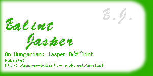 balint jasper business card